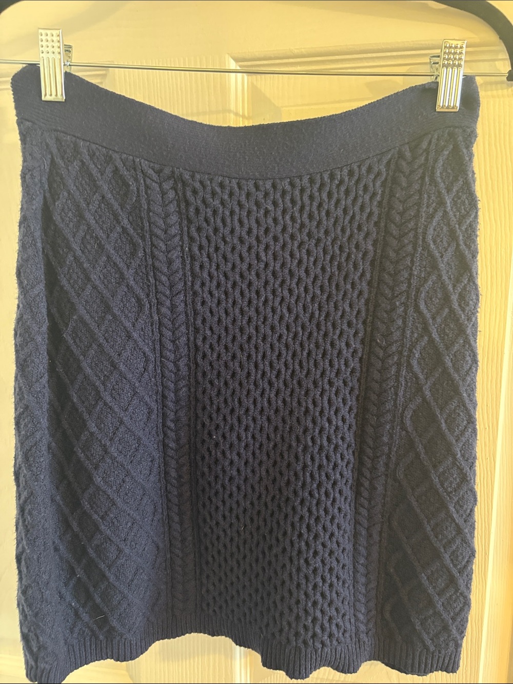 Lilly Pulitzer Navy Cable Knit A-Line Skirt